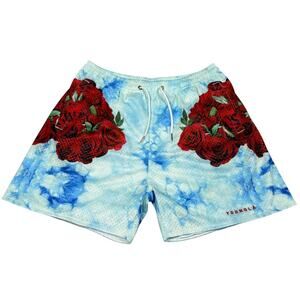 YoungLa Mens Size XXL 141 The Block Party Shorts Roses are Red